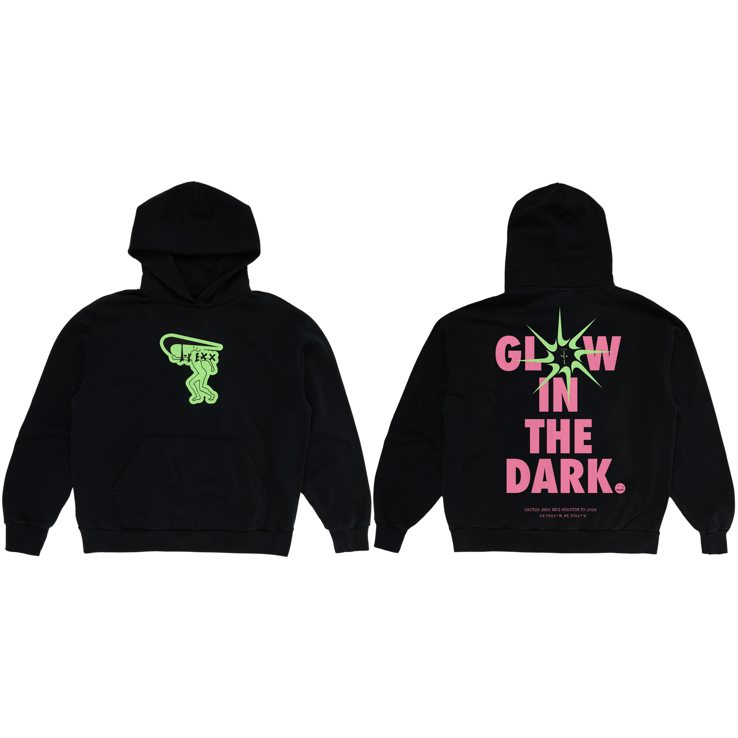 CJ X NIKE T-REXX GLOW IN THE DARK HOODIE (BLACK)