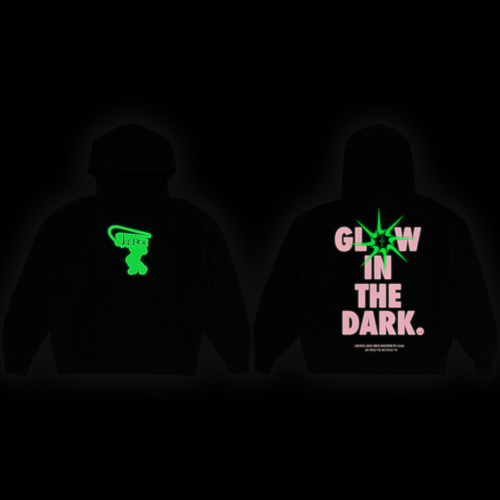 CJ X NIKE T-REXX GLOW IN THE DARK HOODIE (BLACK)