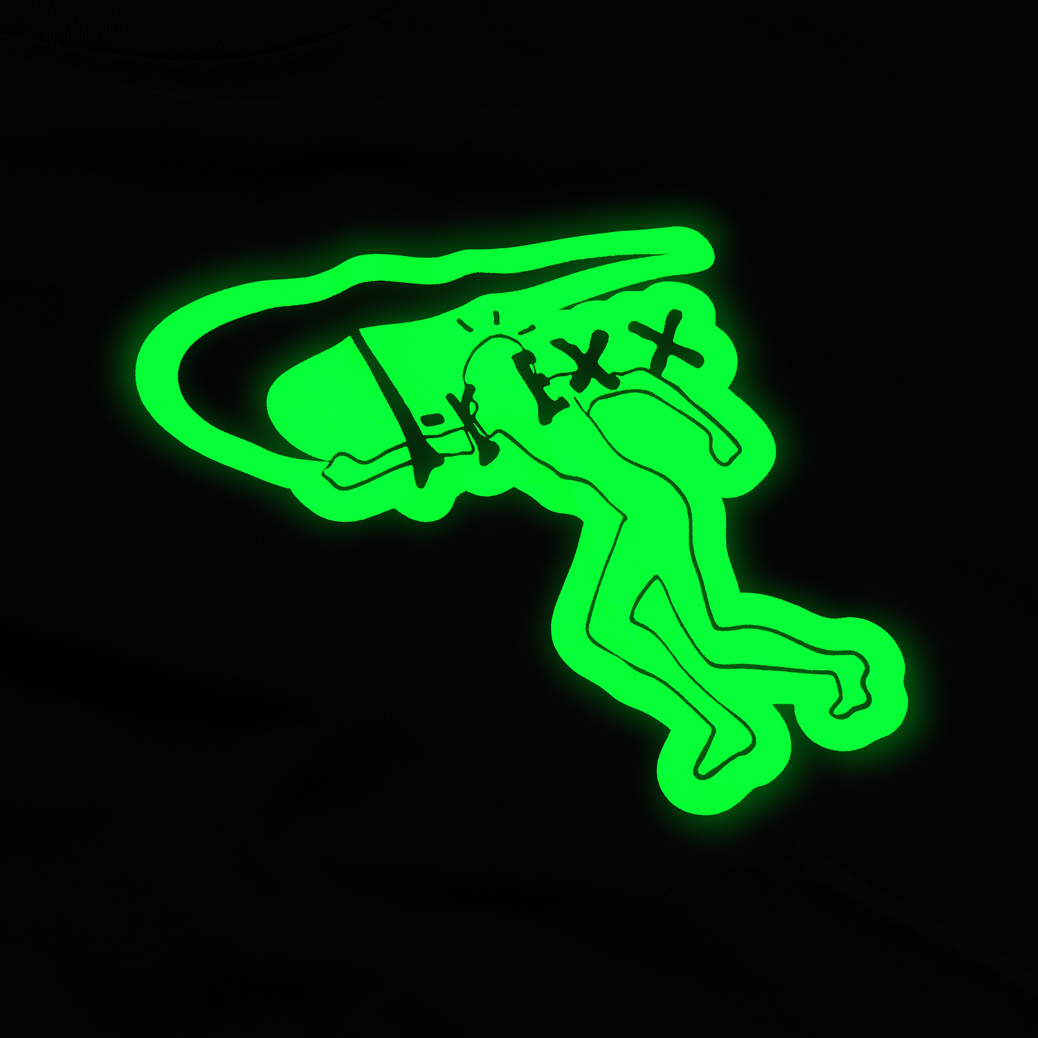 CJ X NIKE T-REXX GLOW IN THE DARK TEE (BLACK)