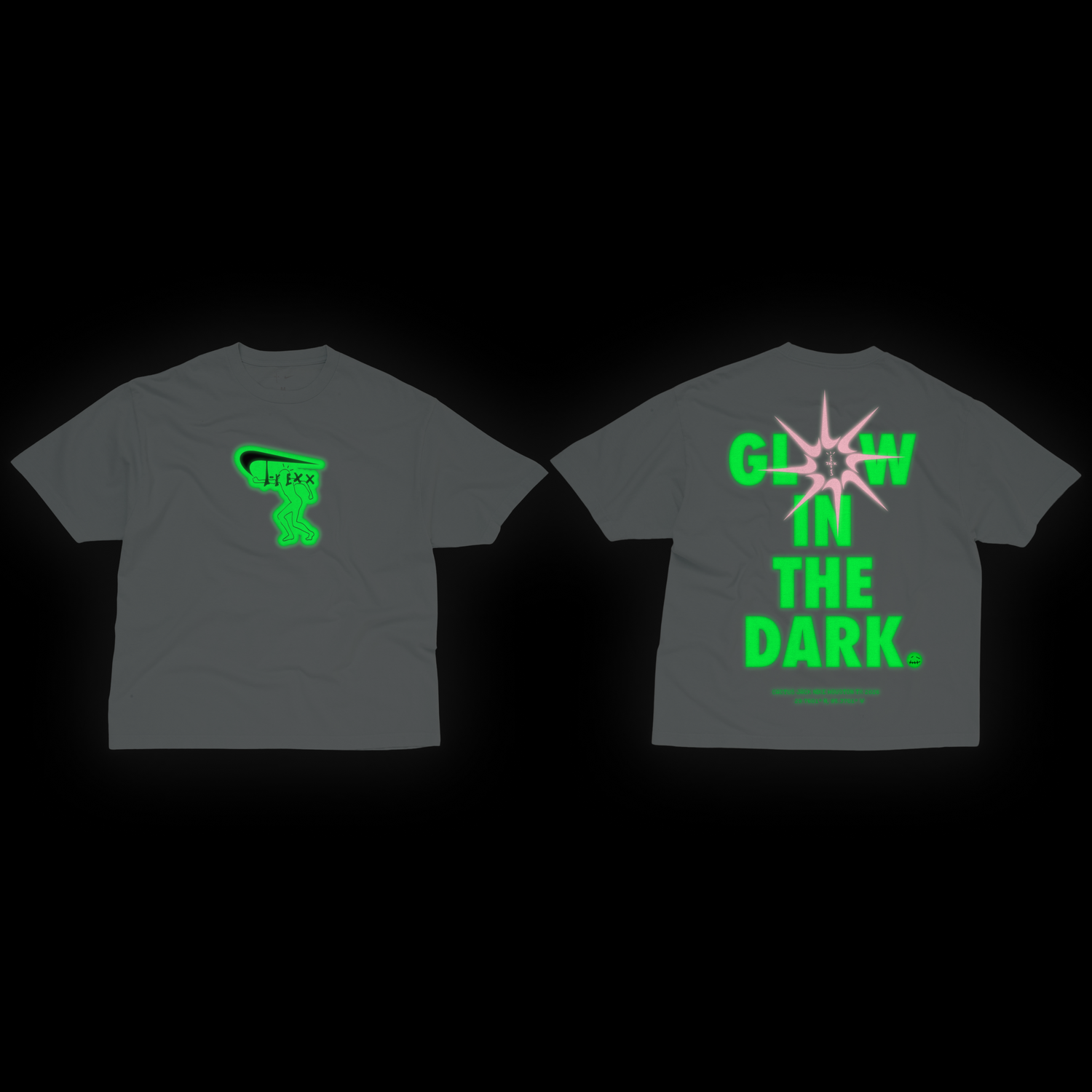 CJ X NIKE T-REXX GLOW IN THE DARK TEE (GRAY)